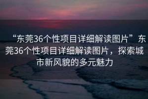 “東莞36個性項目詳細解讀圖片”東莞36個性項目詳細解讀圖片，探索城市新風貌的多元魅力