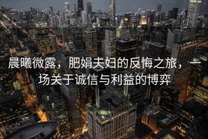 晨曦微露，肥娟夫婦的反悔之旅，一場關(guān)于誠信與利益的博弈