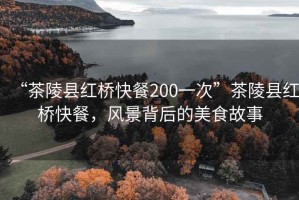 “茶陵縣紅橋快餐200一次”茶陵縣紅橋快餐，風(fēng)景背后的美食故事