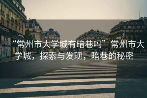 “常州市大學(xué)城有暗巷嗎”常州市大學(xué)城，探索與發(fā)現(xiàn)，暗巷的秘密