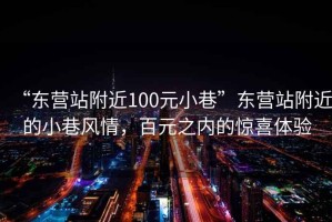 “東營站附近100元小巷”東營站附近的小巷風(fēng)情，百元之內(nèi)的驚喜體驗