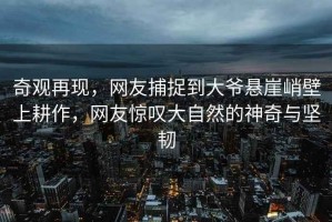 奇觀再現(xiàn)，網(wǎng)友捕捉到大爺懸崖峭壁上耕作，網(wǎng)友驚嘆大自然的神奇與堅韌
