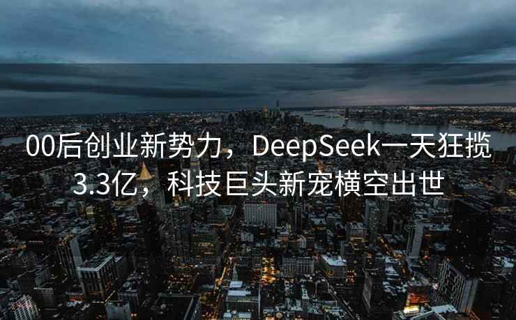 00后創(chuàng)業(yè)新勢力，DeepSeek一天狂攬3.3億，科技巨頭新寵橫空出世