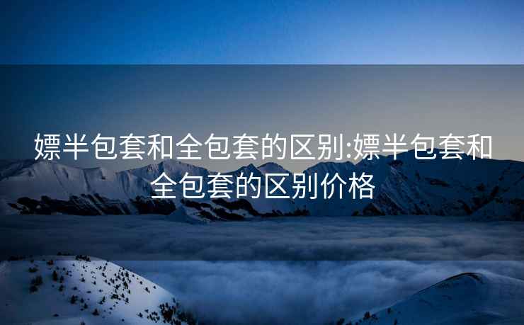 嫖半包套和全包套的區(qū)別:嫖半包套和全包套的區(qū)別價格