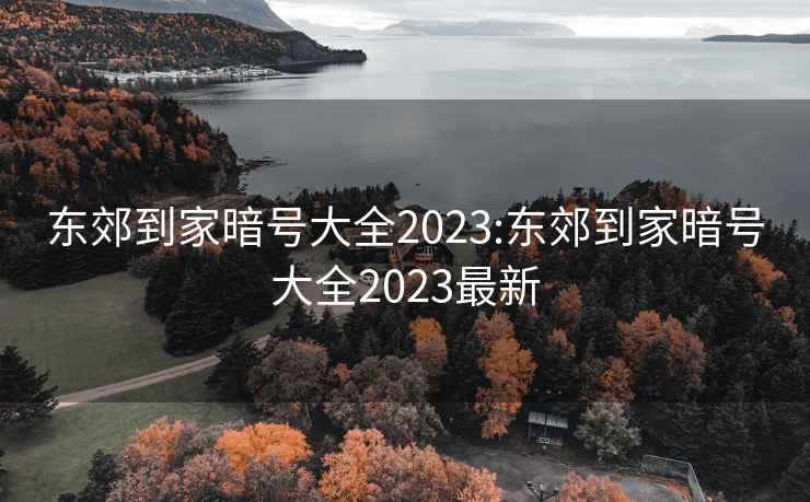 東郊到家暗號(hào)大全2023:東郊到家暗號(hào)大全2023最新