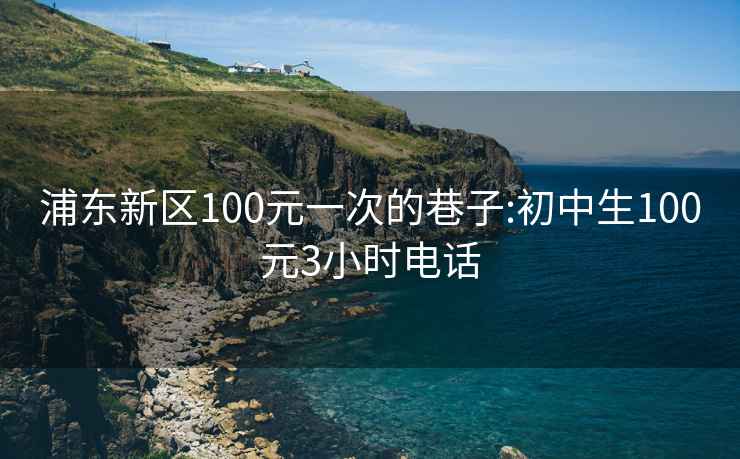 浦東新區(qū)100元一次的巷子:初中生100元3小時(shí)電話