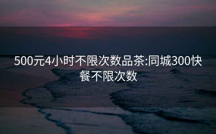 500元4小時不限次數品茶:同城300快餐不限次數