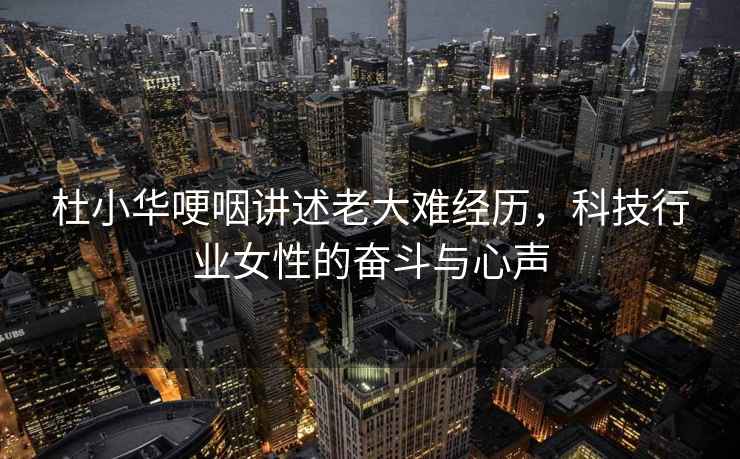杜小華哽咽講述老大難經(jīng)歷，科技行業(yè)女性的奮斗與心聲