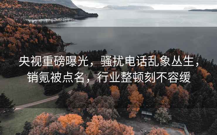 央視重磅曝光，騷擾電話亂象叢生，銷氪被點(diǎn)名，行業(yè)整頓刻不容緩