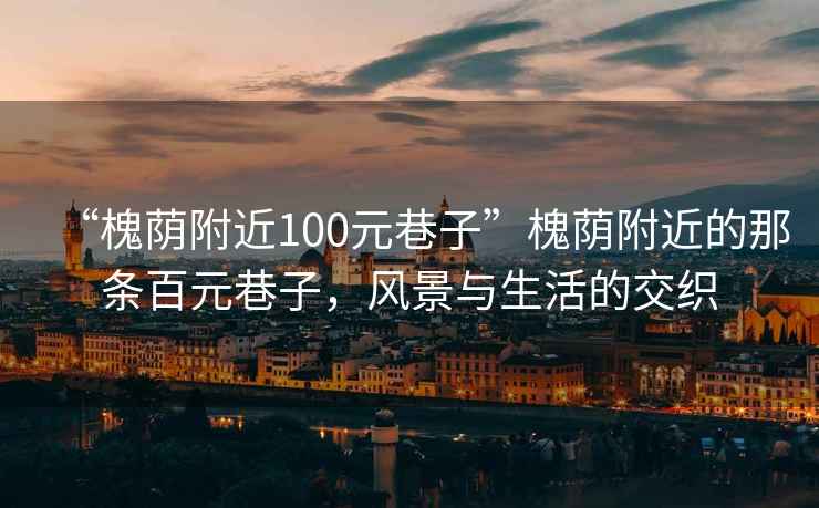 “槐蔭附近100元巷子”槐蔭附近的那條百元巷子，風(fēng)景與生活的交織