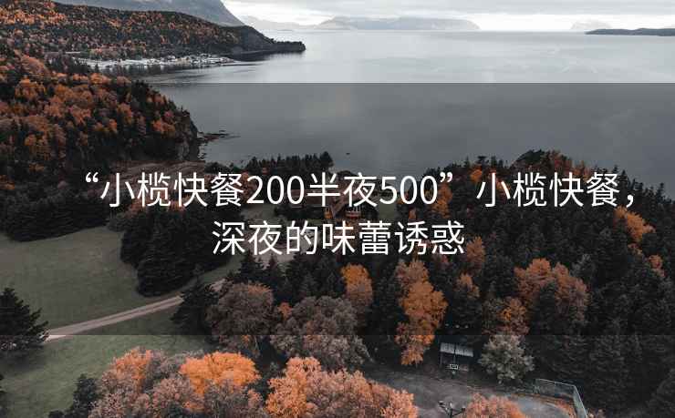 “小欖快餐200半夜500”小欖快餐，深夜的味蕾誘惑