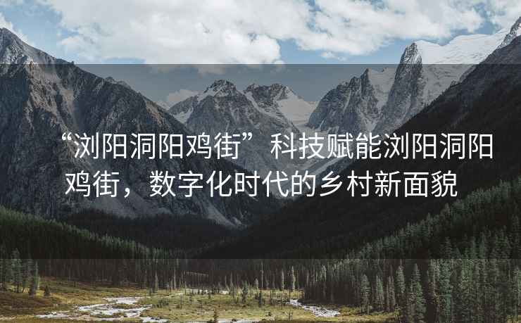 “瀏陽洞陽雞街”科技賦能瀏陽洞陽雞街，數(shù)字化時(shí)代的鄉(xiāng)村新面貌