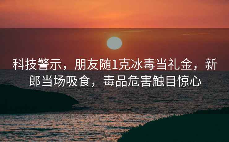 科技警示，朋友隨1克冰毒當禮金，新郎當場吸食，毒品危害觸目驚心