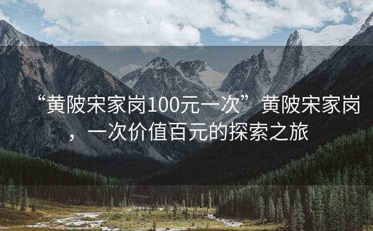 “黃陂宋家崗100元一次”黃陂宋家崗，一次價(jià)值百元的探索之旅