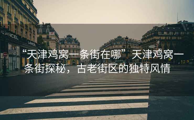 “天津雞窩一條街在哪”天津雞窩一條街探秘，古老街區(qū)的獨特風情