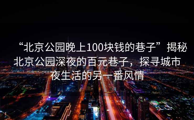 “北京公園晚上100塊錢的巷子”揭秘北京公園深夜的百元巷子，探尋城市夜生活的另一番風(fēng)情