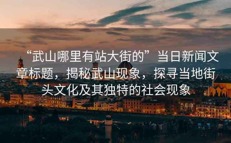 “武山哪里有站大街的”當日新聞文章標題，揭秘武山現象，探尋當地街頭文化及其獨特的社會現象
