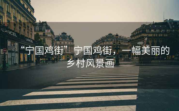 “寧國(guó)雞街”寧國(guó)雞街，一幅美麗的鄉(xiāng)村風(fēng)景畫(huà)