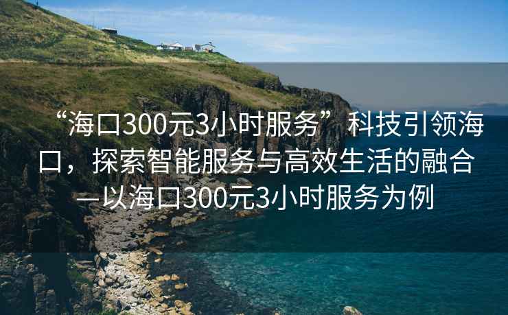 “?？?00元3小時(shí)服務(wù)”科技引領(lǐng)海口，探索智能服務(wù)與高效生活的融合—以海口300元3小時(shí)服務(wù)為例