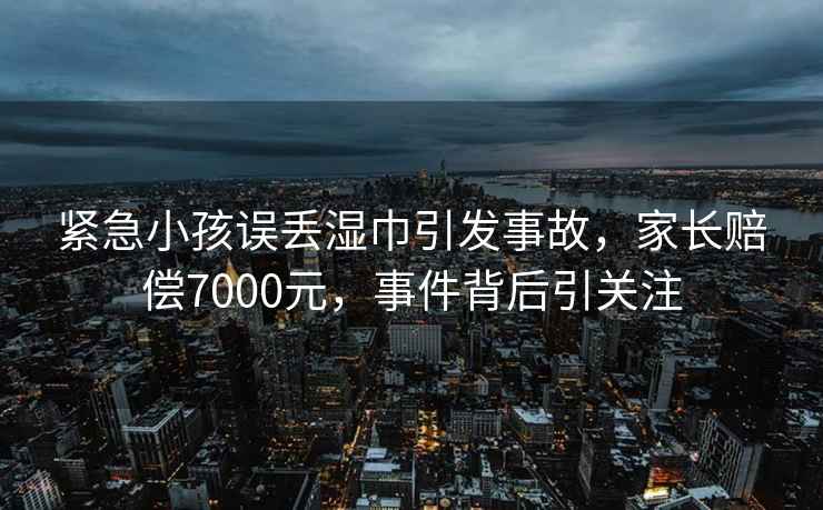 緊急小孩誤丟濕巾引發(fā)事故，家長賠償7000元，事件背后引關(guān)注