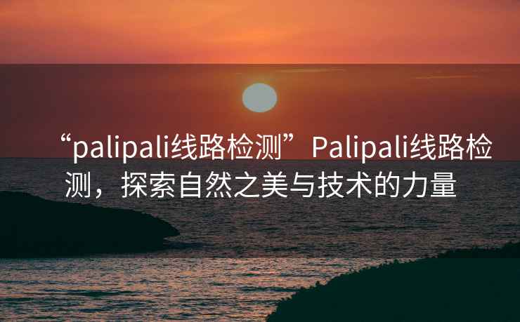 “palipali線路檢測”Palipali線路檢測，探索自然之美與技術的力量