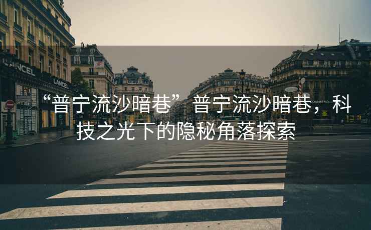 “普寧流沙暗巷”普寧流沙暗巷，科技之光下的隱秘角落探索