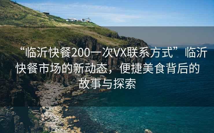 “臨沂快餐200一次VX聯(lián)系方式”臨沂快餐市場(chǎng)的新動(dòng)態(tài)，便捷美食背后的故事與探索