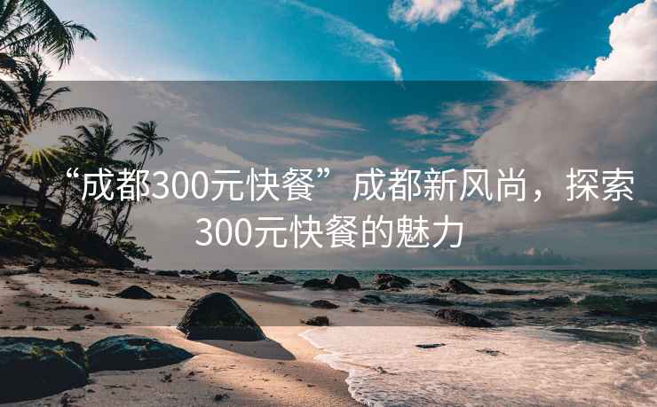 “成都300元快餐”成都新風(fēng)尚，探索300元快餐的魅力