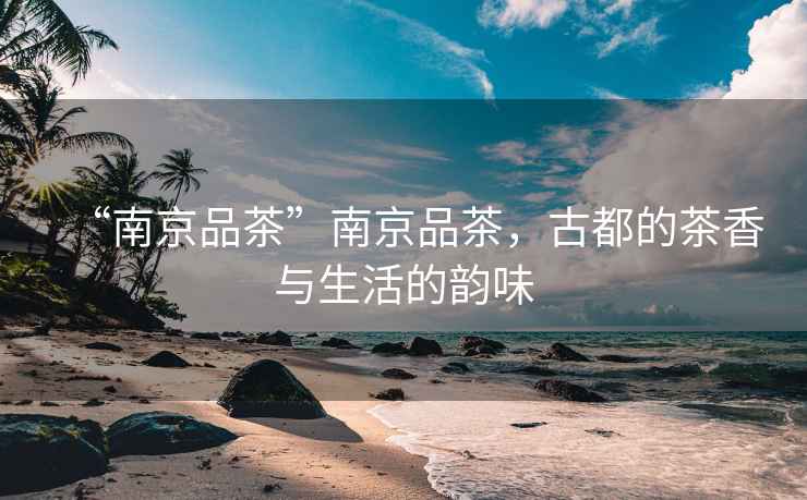 “南京品茶”南京品茶，古都的茶香與生活的韻味