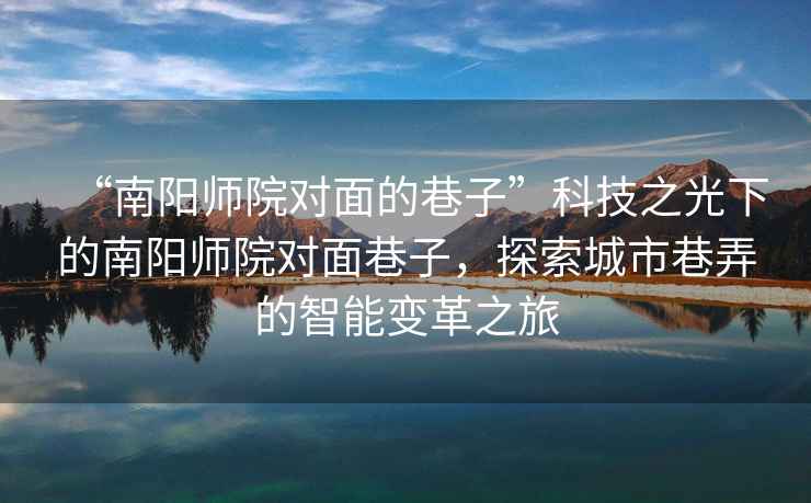 “南陽(yáng)師院對(duì)面的巷子”科技之光下的南陽(yáng)師院對(duì)面巷子，探索城市巷弄的智能變革之旅