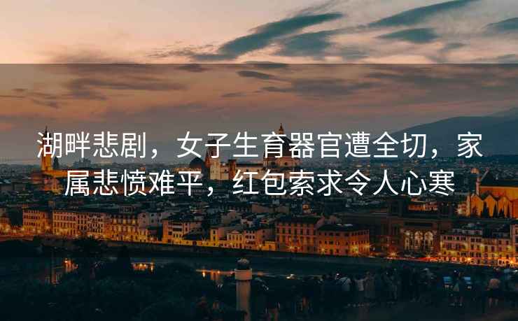 湖畔悲劇，女子生育器官遭全切，家屬悲憤難平，紅包索求令人心寒