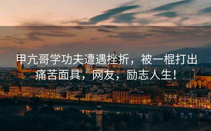 甲亢哥學(xué)功夫遭遇挫折，被一棍打出痛苦面具，網(wǎng)友，勵志人生！
