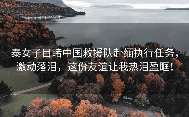 泰女子目睹中國救援隊(duì)赴緬執(zhí)行任務(wù)，激動落淚，這份友誼讓我熱淚盈眶！