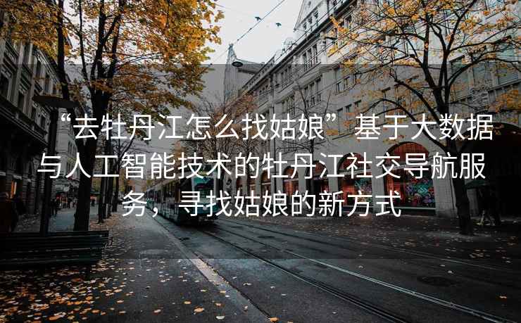 “去牡丹江怎么找姑娘”基于大數(shù)據(jù)與人工智能技術(shù)的牡丹江社交導(dǎo)航服務(wù)，尋找姑娘的新方式
