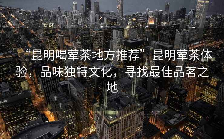 “昆明喝葷茶地方推薦”昆明葷茶體驗(yàn)，品味獨(dú)特文化，尋找最佳品茗之地