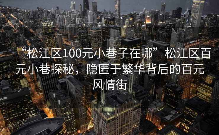 “松江區(qū)100元小巷子在哪”松江區(qū)百元小巷探秘，隱匿于繁華背后的百元風(fēng)情街