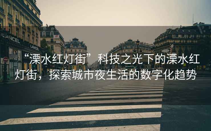 “溧水紅燈街”科技之光下的溧水紅燈街，探索城市夜生活的數(shù)字化趨勢(shì)