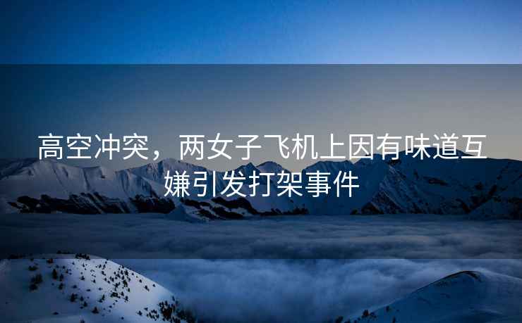 高空沖突，兩女子飛機上因有味道互嫌引發(fā)打架事件
