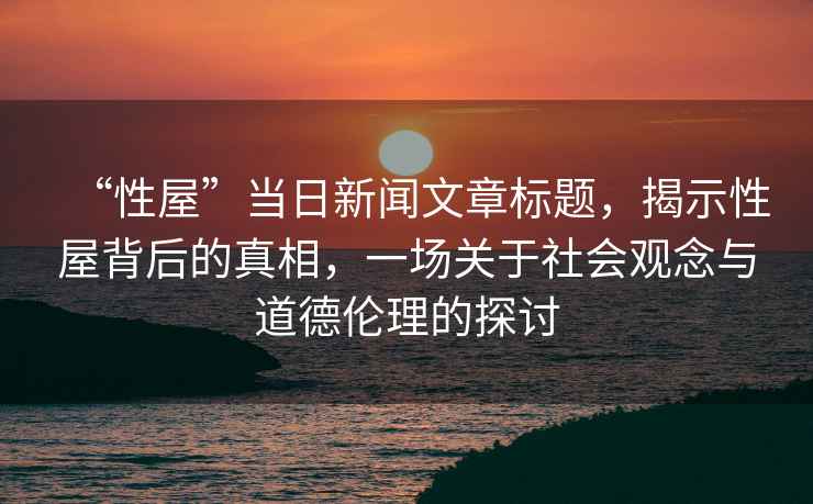 “性屋”當(dāng)日新聞文章標(biāo)題，揭示性屋背后的真相，一場關(guān)于社會(huì)觀念與道德倫理的探討