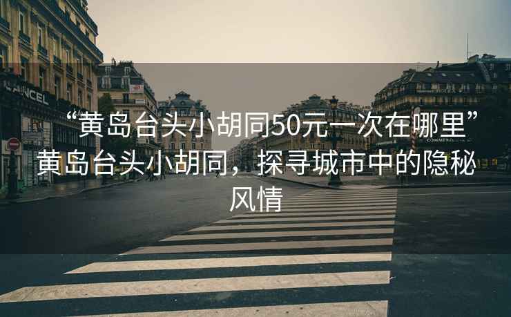 “黃島臺(tái)頭小胡同50元一次在哪里”黃島臺(tái)頭小胡同，探尋城市中的隱秘風(fēng)情