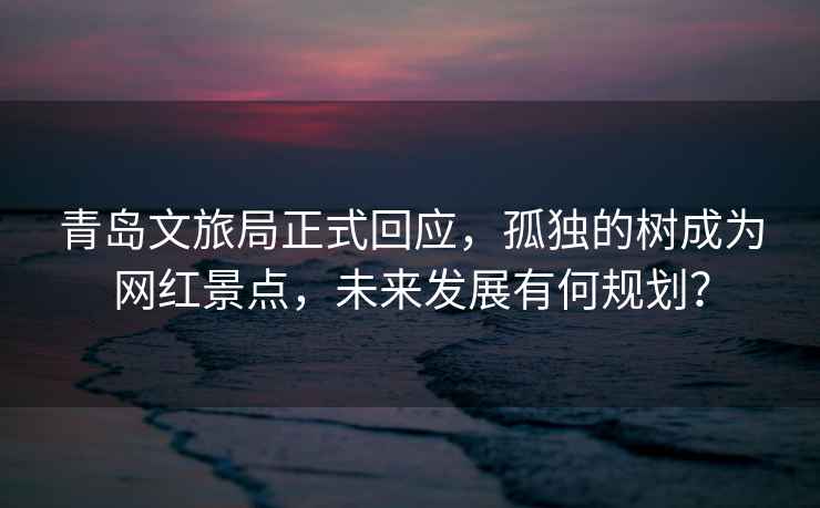 青島文旅局正式回應(yīng)，孤獨的樹成為網(wǎng)紅景點，未來發(fā)展有何規(guī)劃？