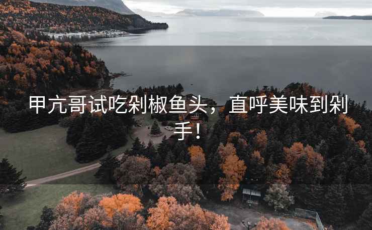 甲亢哥試吃剁椒魚頭，直呼美味到剁手！