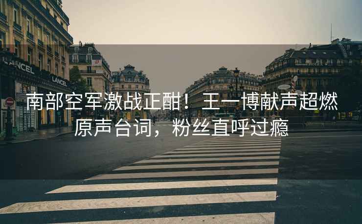 南部空軍激戰(zhàn)正酣！王一博獻(xiàn)聲超燃原聲臺(tái)詞，粉絲直呼過癮