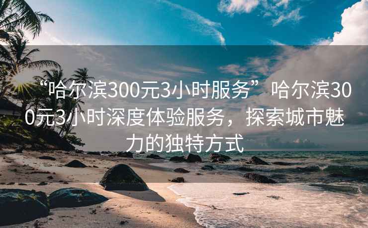 “哈爾濱300元3小時(shí)服務(wù)”哈爾濱300元3小時(shí)深度體驗(yàn)服務(wù)，探索城市魅力的獨(dú)特方式