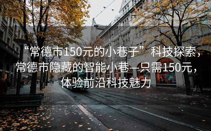 “常德市150元的小巷子”科技探索，常德市隱藏的智能小巷—只需150元，體驗(yàn)前沿科技魅力