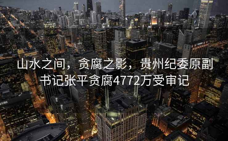 山水之間，貪腐之影，貴州紀委原副書記張平貪腐4772萬受審記