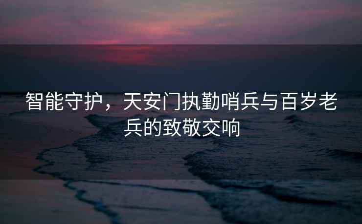智能守護(hù)，天安門執(zhí)勤哨兵與百歲老兵的致敬交響