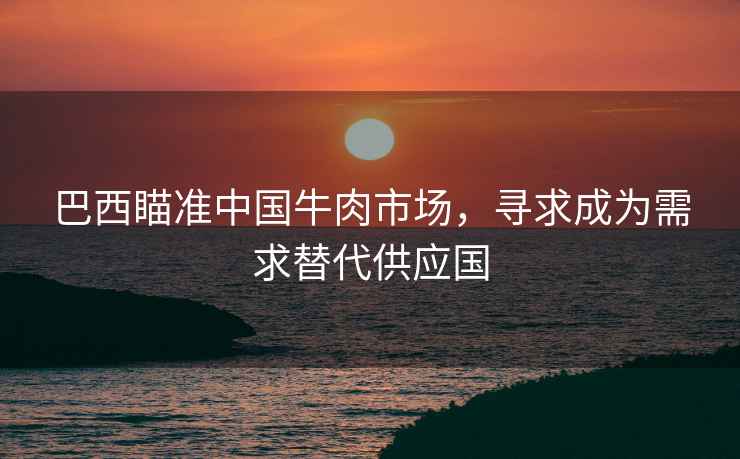巴西瞄準(zhǔn)中國(guó)牛肉市場(chǎng)，尋求成為需求替代供應(yīng)國(guó)