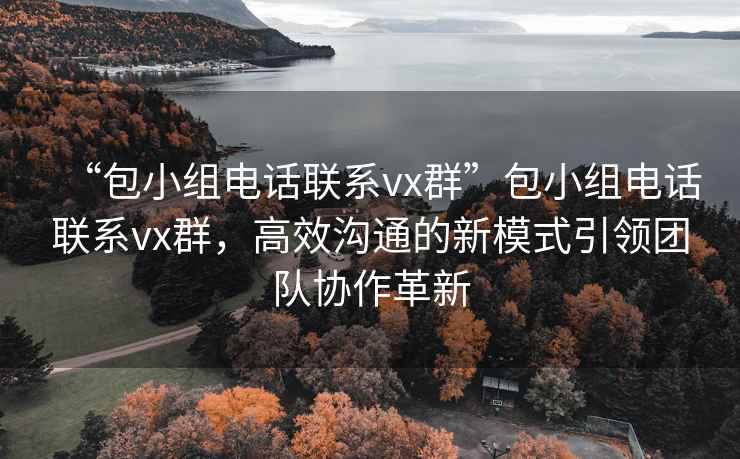 “包小組電話聯(lián)系vx群”包小組電話聯(lián)系vx群，高效溝通的新模式引領(lǐng)團(tuán)隊(duì)協(xié)作革新