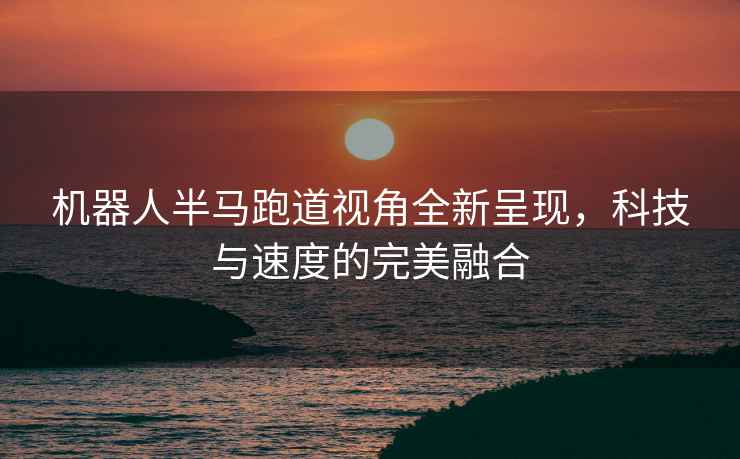 機(jī)器人半馬跑道視角全新呈現(xiàn)，科技與速度的完美融合